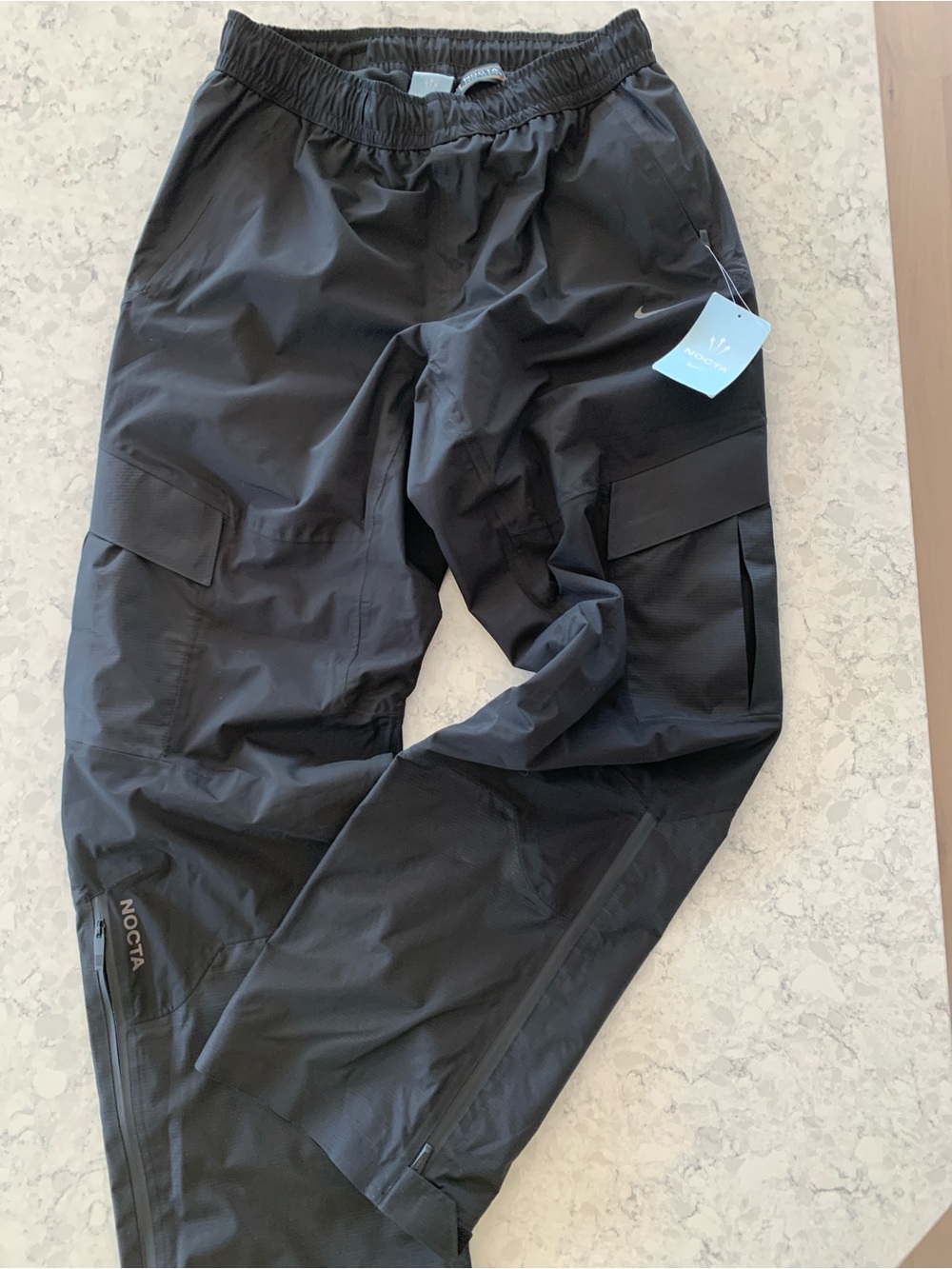 Black Men's Cargo Joggers